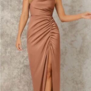 Kendall & Kylie One Shoulder Bronzer Dress